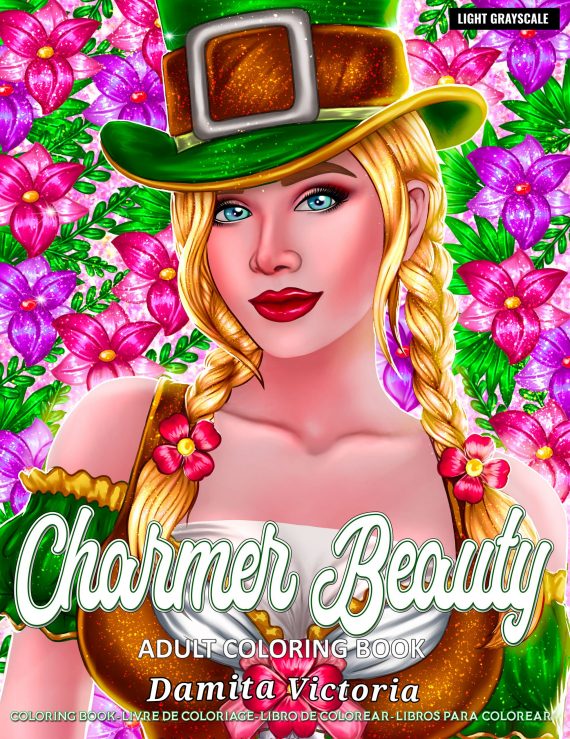 Charmer Beauty Adult Coloring Book by Damita Victoria