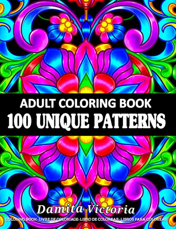 100 Unique Patterns Adult-Coloring-Book-by-Damita-Victoria