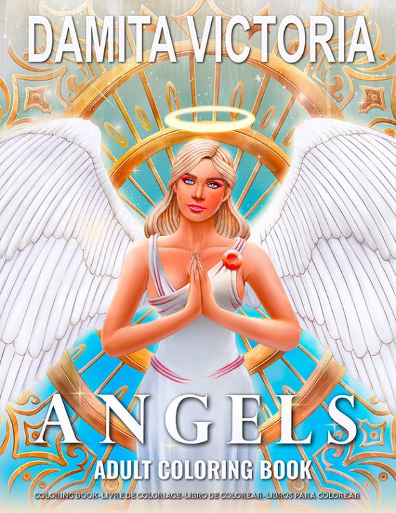 Angels Coloring Book by Damita Victoria cover-front_01.