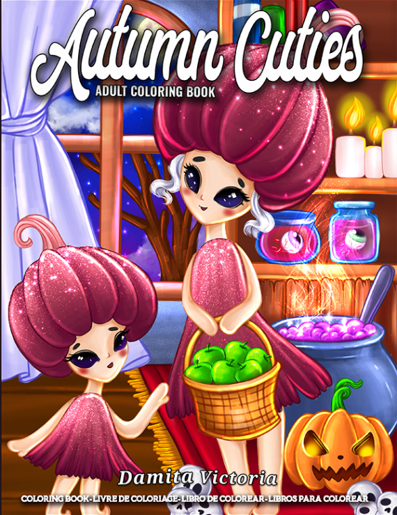Adult Coloring Book Autumn Cuties by Damita Victoria
