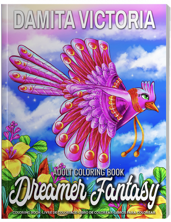 Dreamer Fantasy Adult Coloring Book by Damita Victoria